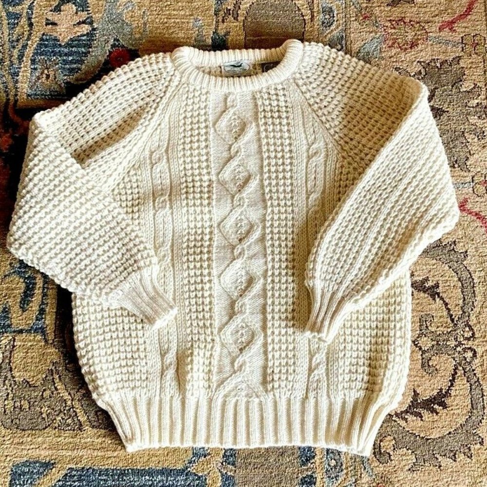 NWT Irish Fisherman Sweater 44 Wool L dead stock